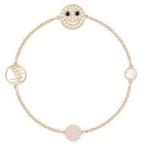 Swarovski Remix Rose Gold-Plated Smiling Face Bracelet.NWT/magnet warranty